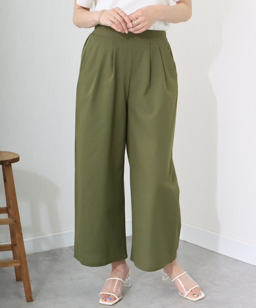 libelle more（リベル モア）の「《洗える》リネンタッチ　美シルエットパンツ（スラックス・レディース・カーキ/グレイッシュベージュ/ブラック・M/L）」の18枚目の写真