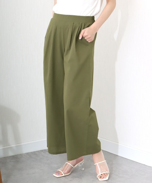 libelle more（リベル モア）の「《洗える》リネンタッチ　美シルエットパンツ（スラックス・レディース・カーキ/グレイッシュベージュ/ブラック・M/L）」の19枚目の写真