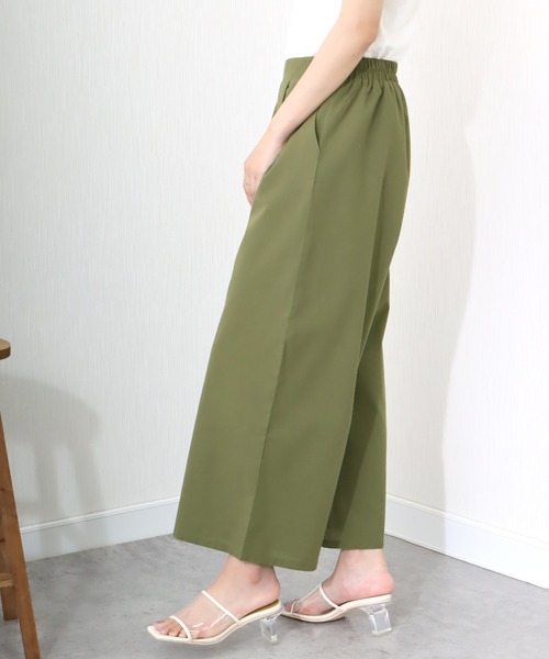 libelle more（リベル モア）の「《洗える》リネンタッチ　美シルエットパンツ（スラックス・レディース・カーキ/グレイッシュベージュ/ブラック・M/L）」の20枚目の写真