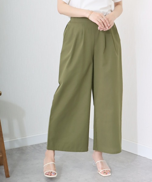 libelle more（リベル モア）の「《洗える》リネンタッチ　美シルエットパンツ（スラックス・レディース・カーキ/グレイッシュベージュ/ブラック・M/L）」の22枚目の写真