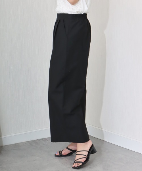 libelle more（リベル モア）の「《洗える》リネンタッチ　美シルエットパンツ（スラックス・レディース・カーキ/グレイッシュベージュ/ブラック・M/L）」の9枚目の写真