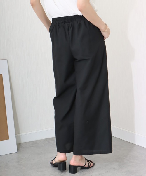 libelle more（リベル モア）の「《洗える》リネンタッチ　美シルエットパンツ（スラックス・レディース・カーキ/グレイッシュベージュ/ブラック・M/L）」の11枚目の写真