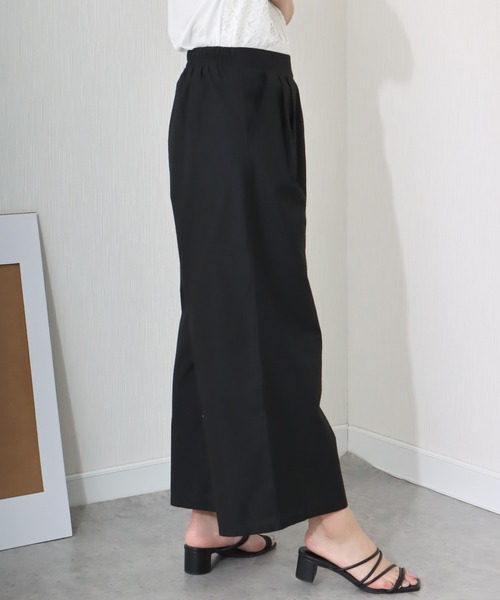 libelle more（リベル モア）の「《洗える》リネンタッチ　美シルエットパンツ（スラックス・レディース・カーキ/グレイッシュベージュ/ブラック・M/L）」の12枚目の写真