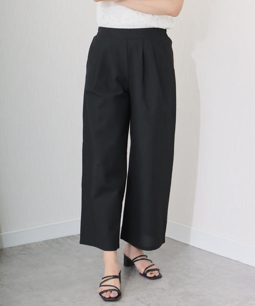 libelle more（リベル モア）の「《洗える》リネンタッチ　美シルエットパンツ（スラックス・レディース・カーキ/グレイッシュベージュ/ブラック・M/L）」の13枚目の写真