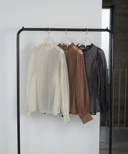 lawgy（ラウジー）の「organdy volume sleeve blouse（シャツ/ブラウス・レディース・アイボリー/ブラウン/ブラック・FREE）」の17枚目の写真
