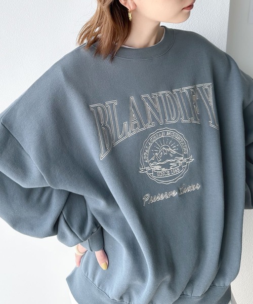Java(ジャバ)の「《Javaジャバコラボ》スポーティムードが今気分 2way立体刺繍バックヘンリー裏起毛 オーバーサイズ プルオーバー(スウェット・レディース・ブラック/グリーン/ライトグレー/モカ/ブルー・SMALL/MEDIUM/X-LARGE/LARGE)」の12枚目の写真