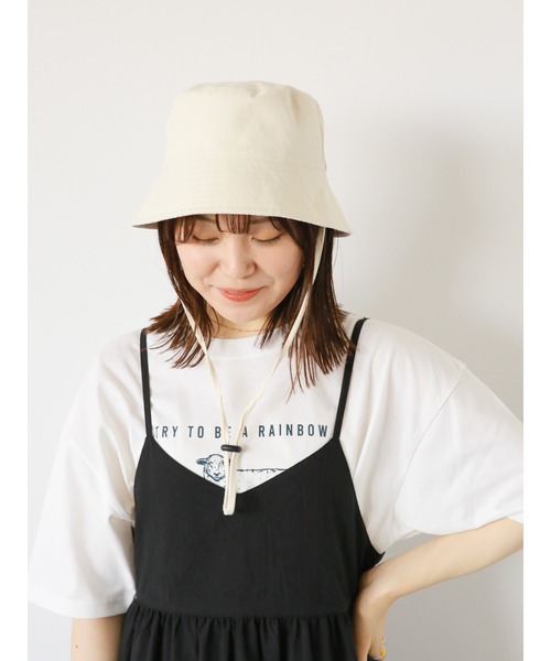 ehka sopo（エヘカソポ）の「リバーシブルバケットハット（ハット・レディース・オフホワイト/ブラック/ミント・F）」の2枚目の写真