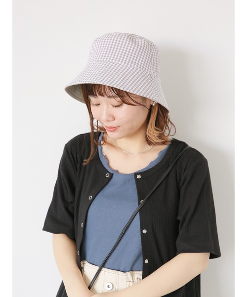 ehka sopo（エヘカソポ）の「リバーシブルバケットハット（ハット・レディース・オフホワイト/ブラック/ミント・F）」の19枚目の写真