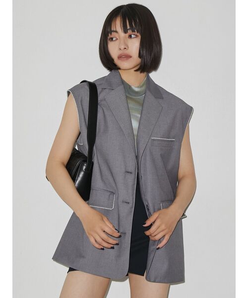 EMODA(エモダ)の「スリットハイウエストスカート(スカート・レディース・ベージュ/カーキ/ブラック・SMALL/MEDIUM)」の7枚目の写真