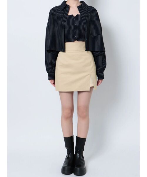 EMODA(エモダ)の「スリットハイウエストスカート(スカート・レディース・ベージュ/カーキ/ブラック・SMALL/MEDIUM)」の18枚目の写真