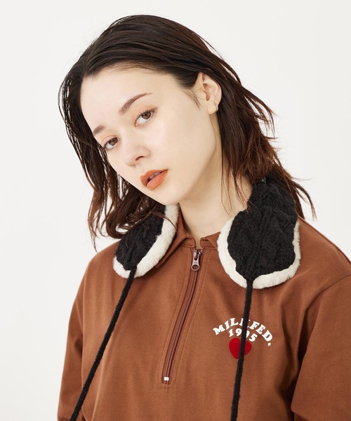 MILKFED.(ミルクフェド)の「KNIT EARMUFFS(イヤーマフ・レディース・オフホワイト/ブラック/ホワイト・ONE SIZE)」の6枚目の写真