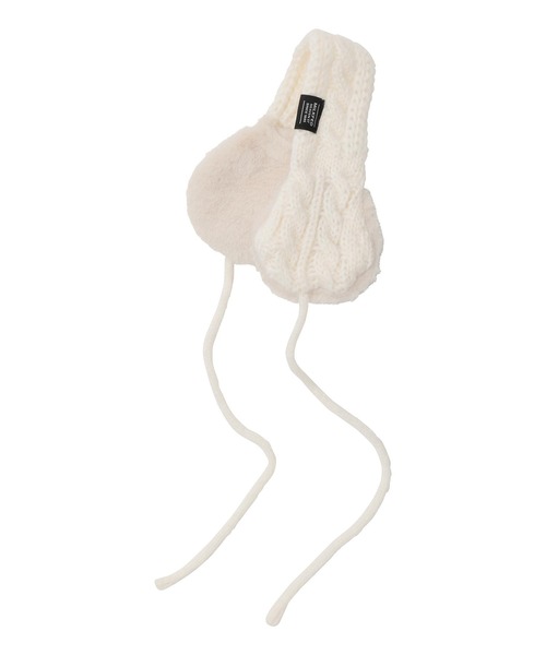 MILKFED.(ミルクフェド)の「KNIT EARMUFFS(イヤーマフ・レディース・オフホワイト/ブラック/ホワイト・ONE SIZE)」の17枚目の写真