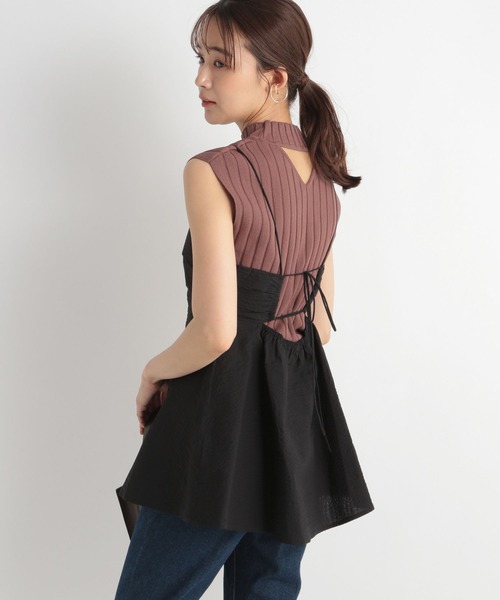 Andemiu（アンデミュウ）の「フクレタックキャミ966012（キャミソール・レディース・グリーン/アイボリー/ブラック・FREE）」の12枚目の写真