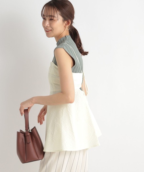 Andemiu（アンデミュウ）の「フクレタックキャミ966012（キャミソール・レディース・グリーン/アイボリー/ブラック・FREE）」の14枚目の写真