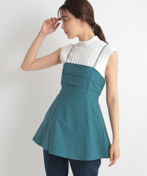 Andemiu（アンデミュウ）の「フクレタックキャミ966012（キャミソール・レディース・グリーン/アイボリー/ブラック・FREE）」の16枚目の写真