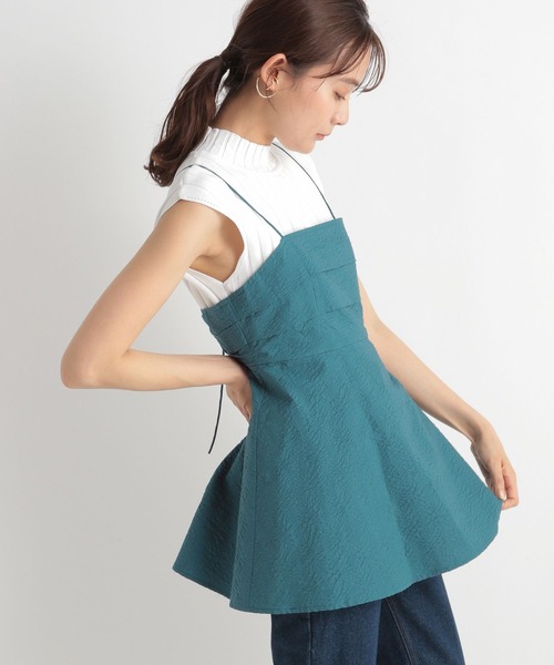 Andemiu（アンデミュウ）の「フクレタックキャミ966012（キャミソール・レディース・グリーン/アイボリー/ブラック・FREE）」の17枚目の写真