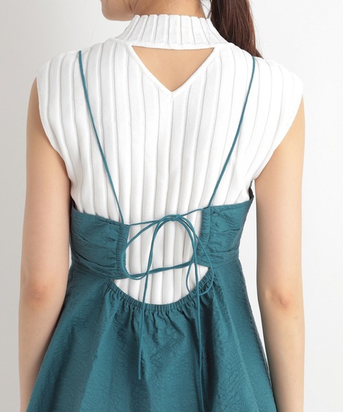 Andemiu（アンデミュウ）の「フクレタックキャミ966012（キャミソール・レディース・グリーン/アイボリー/ブラック・FREE）」の21枚目の写真