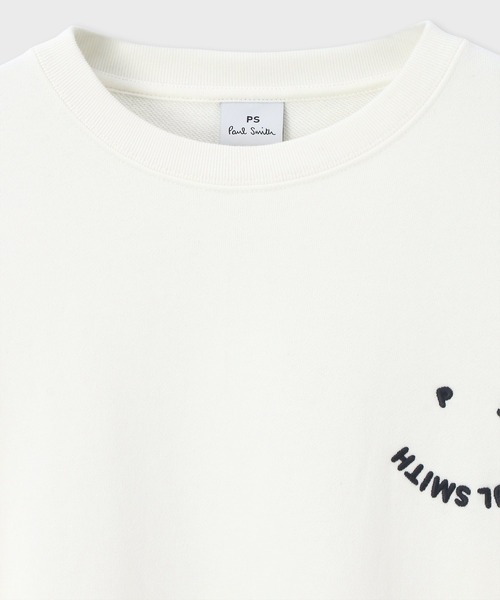 PS Paul Smith(ピーエスポールスミス)の「"Happy" スウェット / 235405 J349(Tシャツ/カットソー・レディース・オフホワイト/ブラック・MEDIUM/LARGE)」の3枚目の写真