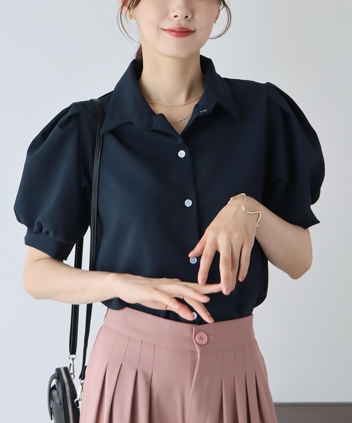 BLUEEAST（ブルーイースト）の「パフスリーブシャツ（シャツ/ブラウス・レディース・ブルー/ネイビー/グリーン/ホワイト・MEDIUM）」の19枚目の写真