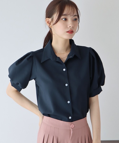 BLUEEAST（ブルーイースト）の「パフスリーブシャツ（シャツ/ブラウス・レディース・ブルー/ネイビー/グリーン/ホワイト・MEDIUM）」の20枚目の写真