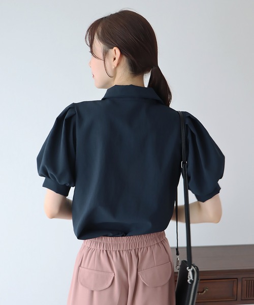 BLUEEAST（ブルーイースト）の「パフスリーブシャツ（シャツ/ブラウス・レディース・ブルー/ネイビー/グリーン/ホワイト・MEDIUM）」の21枚目の写真