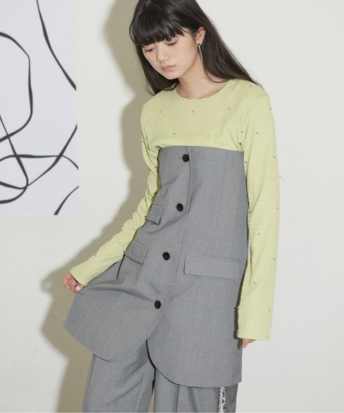 THE YOn（ザヨン）の「マルチWAYテーラードベアチュニック（その他トップス・レディース・グレー/ブラウン/ブラック/ミックスグレー/タン・FREE/M/S）」の2枚目の写真