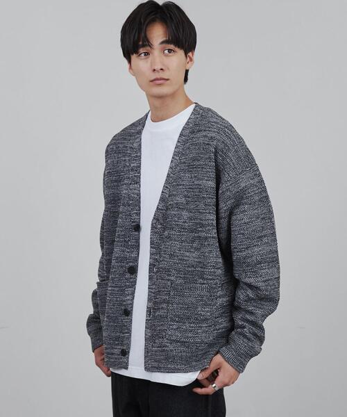 coen（コーエン）の「ポリウーリーメランジニットルーズカーディガン（カーディガン/ボレロ・メンズ・ブラック/ダークブラウン/ベージュ・S/M/L/XL）」の20枚目の写真