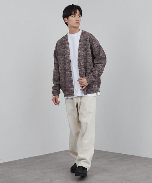 coen（コーエン）の「ポリウーリーメランジニットルーズカーディガン（カーディガン/ボレロ・メンズ・ブラック/ダークブラウン/ベージュ・S/M/L/XL）」の18枚目の写真