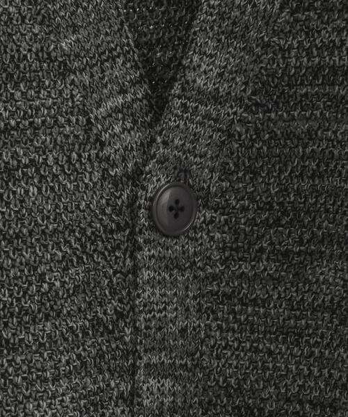 coen（コーエン）の「ポリウーリーメランジニットルーズカーディガン（カーディガン/ボレロ・メンズ・ブラック/ダークブラウン/ベージュ・S/M/L/XL）」の5枚目の写真