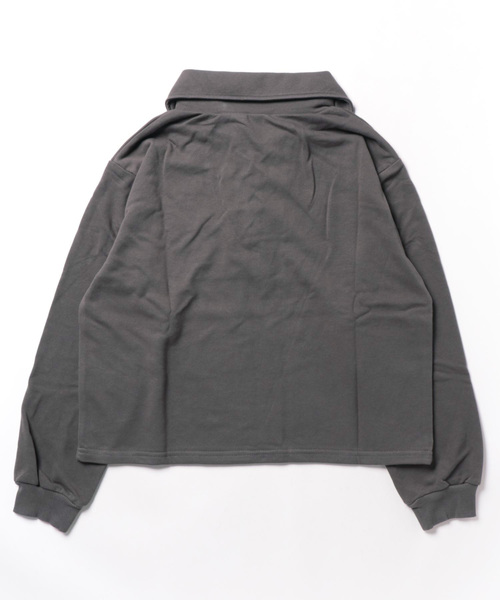 179/WG（イチナナキュウダブルジー）の「レースアップ衿付きスウェット（スウェット・レディース・パープル/オフホワイト/チャコールグレー・FREE）」の21枚目の写真