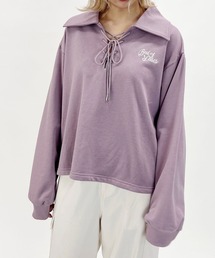 179/WG | レースアップ衿付きスウェット(スウェット)