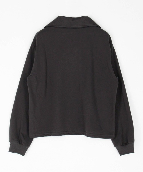 179/WG（イチナナキュウダブルジー）の「レースアップ衿付きスウェット（スウェット・レディース・パープル/オフホワイト/チャコールグレー・FREE）」の7枚目の写真