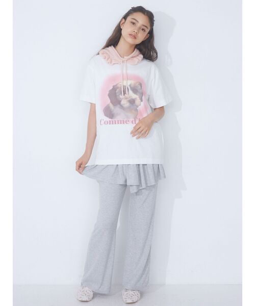 merry jenny(メリージェニー)の「dog gradation big tee(Tシャツ/カットソー・レディース・ベージュ/グレー/オフホワイト・FREE)」の8枚目の写真