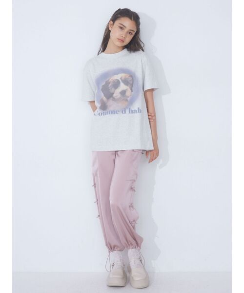 merry jenny(メリージェニー)の「dog gradation big tee(Tシャツ/カットソー・レディース・ベージュ/グレー/オフホワイト・FREE)」の13枚目の写真