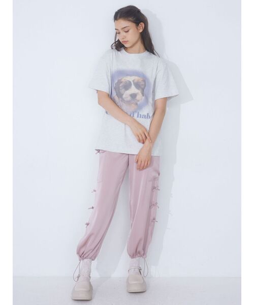 merry jenny(メリージェニー)の「dog gradation big tee(Tシャツ/カットソー・レディース・ベージュ/グレー/オフホワイト・FREE)」の9枚目の写真