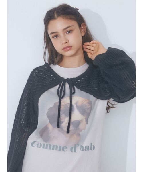 merry jenny(メリージェニー)の「dog gradation big tee(Tシャツ/カットソー・レディース・ベージュ/グレー/オフホワイト・FREE)」の22枚目の写真