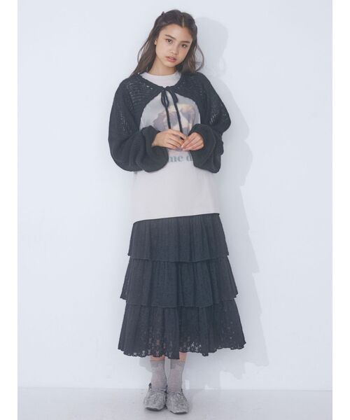 merry jenny(メリージェニー)の「dog gradation big tee(Tシャツ/カットソー・レディース・ベージュ/グレー/オフホワイト・FREE)」の14枚目の写真