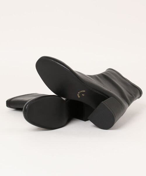 one after another NICE CLAUP(ワンアフターアナザーナイスクラップ)の「ストレッチショートブーツ(ブーツ・レディース・アイボリー/ブラック/ベージュ・SMALL/LARGE/MEDIUM)」の5枚目の写真