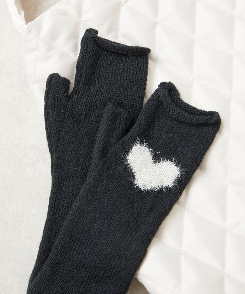 FREAK'S STORE（フリークスストア）の「限定展開　ハートロゴ ラメニット アームウォーマー（アームカバー・レディース・ブラック/イエロー/レッド・ONE SIZE）」の14枚目の写真