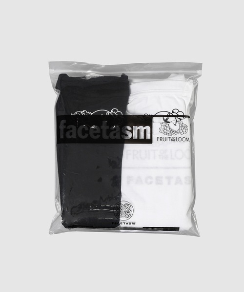 FACETASM(ファセッタズム)の「FACETASM×FRUITS OF THE LOOM PACK BIG TEE(Tシャツ/カットソー・メンズ・ブラック×ホワイト・5)」の1枚目の写真