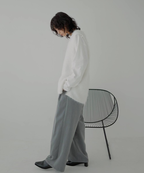 hellam（へラム）の「ウールシャギーVネックベスト（ベスト・レディース・オフホワイト/杢グレー/チャコールグレー・FREE）」の18枚目の写真