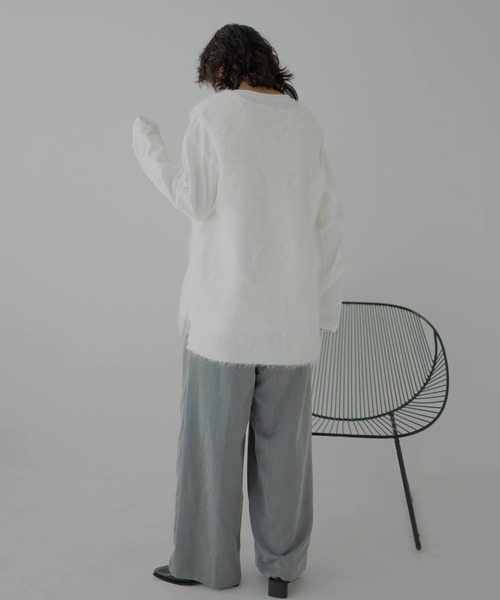 hellam（へラム）の「ウールシャギーVネックベスト（ベスト・レディース・オフホワイト/杢グレー/チャコールグレー・FREE）」の20枚目の写真