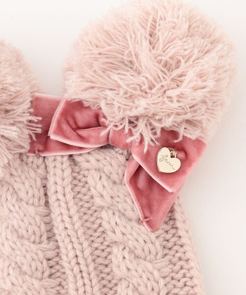 ANY(エニィ)の「ポンポン付き ニット キャップ(ニットキャップ/ビーニー・キッズ・ピンク系/ブラック系/アイボリー系・56/54)」の6枚目の写真