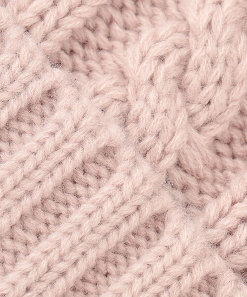 ANY(エニィ)の「ポンポン付き ニット キャップ(ニットキャップ/ビーニー・キッズ・ピンク系/ブラック系/アイボリー系・56/54)」の8枚目の写真