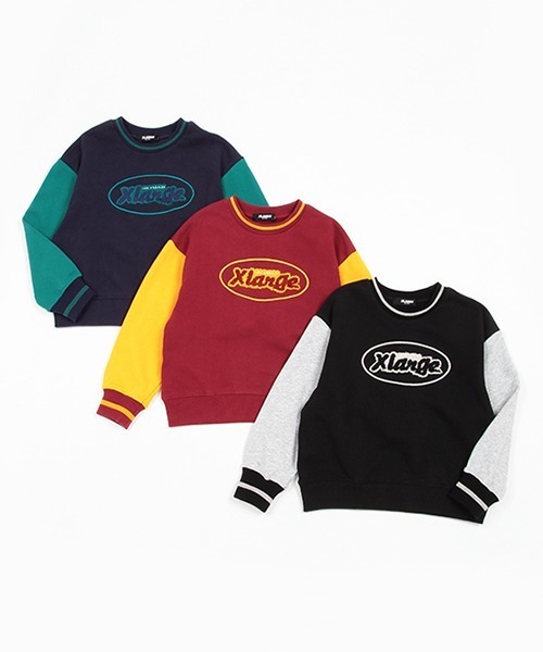 XLARGE KIDS（エクストララージキッズ）の「パネルライントレーナー（スウェット・キッズ・ワインレッド/ブラック/ネイビー・100cm/130cm/140cm/120cm/90cm/110cm/80ｃｍ）」の17枚目の写真