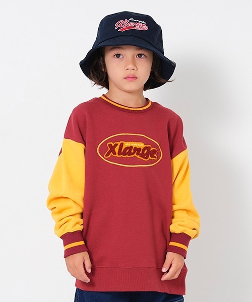 XLARGE KIDS（エクストララージキッズ）の「パネルライントレーナー（スウェット・キッズ・ワインレッド/ブラック/ネイビー・100cm/130cm/140cm/120cm/90cm/110cm/80ｃｍ）」の15枚目の写真