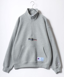 Champion/チャンピオン 裏起毛 ヘビーウエイト ワンポイントロゴ ビッグシルエット ハーフジップ スウェットトレーナー