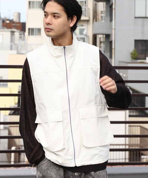 ８(eight)（エイト）の「スタンドカラーベスト（ベスト・メンズ・オリーブ/ホワイト/ブラック・MEDIUM/LARGE）」の22枚目の写真