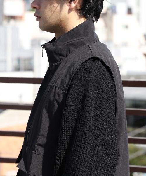 ８(eight)（エイト）の「スタンドカラーベスト（ベスト・メンズ・オリーブ/ホワイト/ブラック・MEDIUM/LARGE）」の10枚目の写真