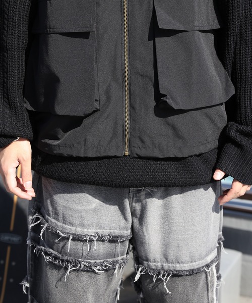 ８(eight)（エイト）の「スタンドカラーベスト（ベスト・メンズ・オリーブ/ホワイト/ブラック・MEDIUM/LARGE）」の12枚目の写真